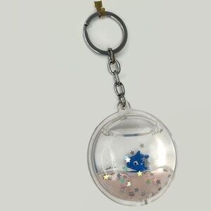Clear Bubble Snow Globe Keychain